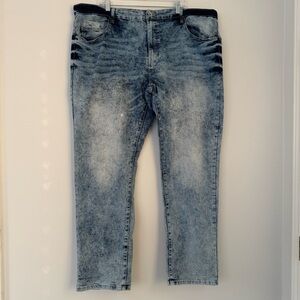 Southpole Jeans Acid Wash Relaxed Fit Stretch Baggy Jeans Big & Tall 44x32